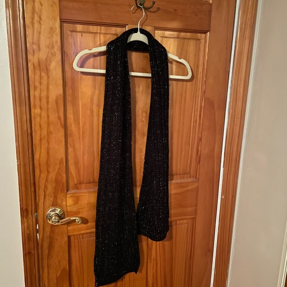 Black Winter Scarf with silver glitter - Picture 1 of 4